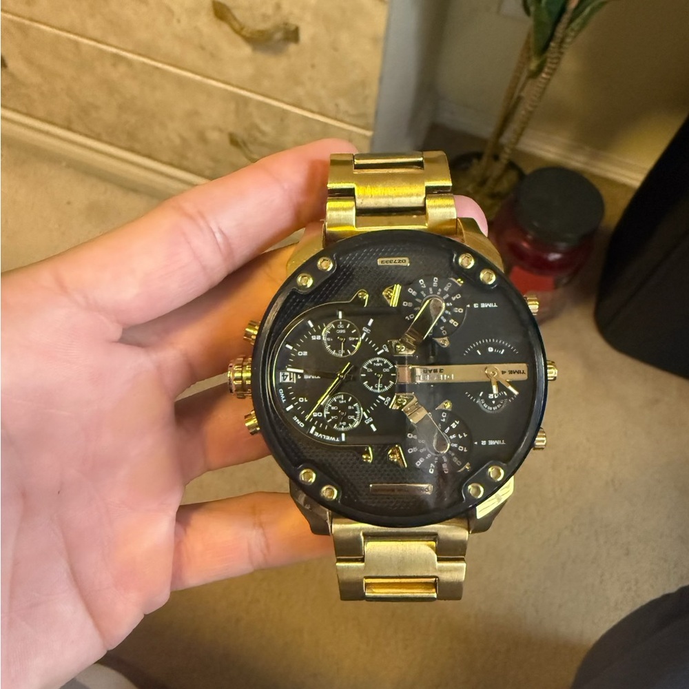 Gold Men's Multi-Function Watch - 4 Subdials